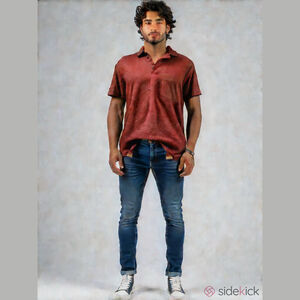 Monte Carlo Mens Red Polo Shirt Large Short Sleeve Golf